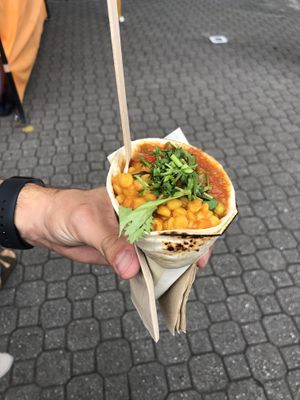 Vegan fajitas  at Salamanca Market in Hobart