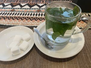 Mint tea with sugar at 1000 en 1 Nacht in Bergen Op Zoom