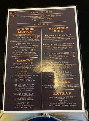 Menu (front)  at Reed in Luxembourg City