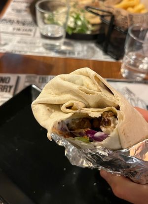 Durum with Veganaise - Soy strips - Raw vegetables   at Reed in Luxembourg City