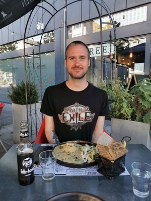 Me with my bouchée at Reed in Luxembourg City