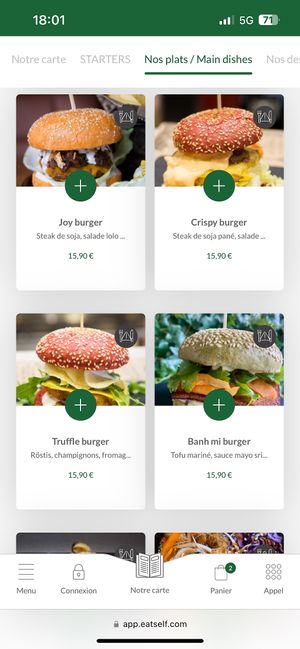 menu  at Reed in Luxembourg City