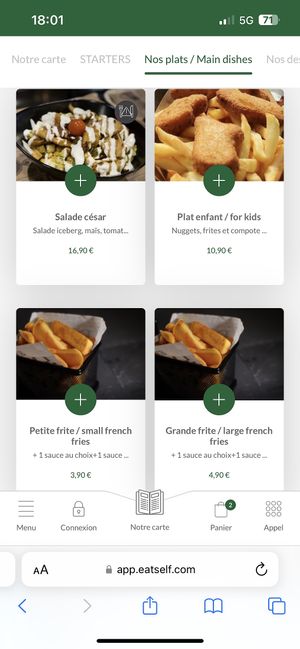 menu  at Reed in Luxembourg City