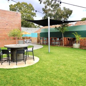 Spacious outdoor area at Laika Coffee in Lathlain