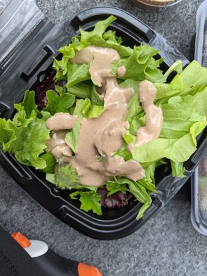 Greens with vegan pecan dressing  at Short Stack Eatery in Madison