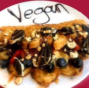 Vegan waffle. at Waffle House  in Bergen