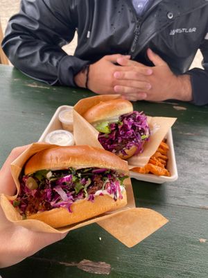 vegan burger at The Farm in Copenhagen