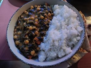 Curry rice at The Funky Buddha Bistro in Lanzarote
