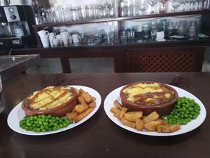 Our famous lentil cottage pir...plain and simple but soooo tasty and comforting!!!!! at The Funky Buddha Bistro in Lanzarote
