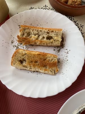 Garlic bread   at The Funky Buddha Bistro in Lanzarote