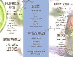 Products  at Vegano in Makati