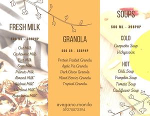 Products  at Vegano in Makati