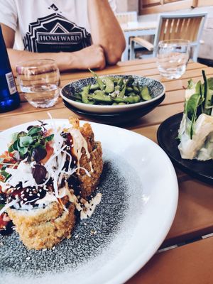 Super delicious tempura roll 'crunchy vegi' - has accidentally been served with mayonnaise at Commami in Neustadt