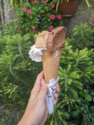 Coco Bello, Fico Dell Orto, Fondente. at Picchio Gelateria Naturale in Bracciano