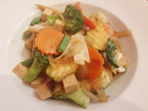 Chilli basil stirfry at Muang Thong Thai in Bendigo