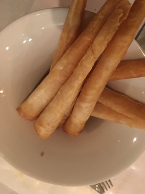 Palitos de langostino at Hosteria de Arnuero in Arnuero