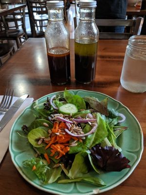 Side Salad with dressings at The Rosendale Cafe in Rosendale