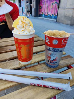 Our drinks at Chinese Tofu Magician in Barcelona