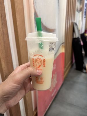 Warm soymilk  at Chinese Tofu Magician in Barcelona