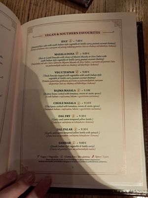 "Vegan" menu (ask the staff to make your dish vegan at Namaste Bistro in Zagreb