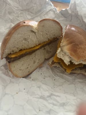 Vegan way breakfast sandwich   at Lighthouse Bagels in Corolla