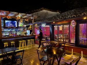 Patio and bar at Gypsy in Armacao Dos Buzios