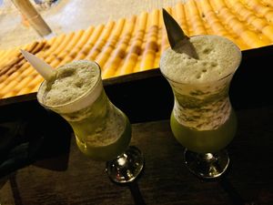 Coconut water, pineapple and mint at Gypsy in Armacao Dos Buzios