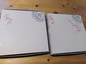 Beautiful boxes when you collect/get takeway at Dough Eyed in York