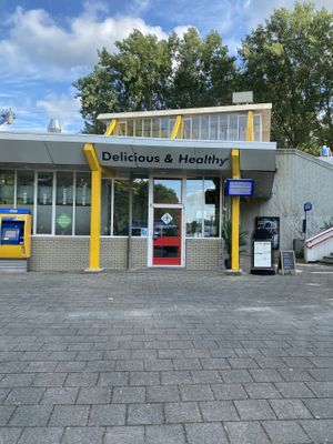 Located next to the train station at Delicious & Healthy in Zaandam