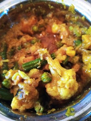 Curry de vegetales at India Curry House in La Fortuna