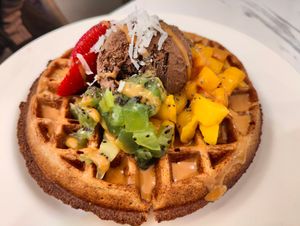 Waffle at Oatberry Cafe - Scotts Square in Central Singapore