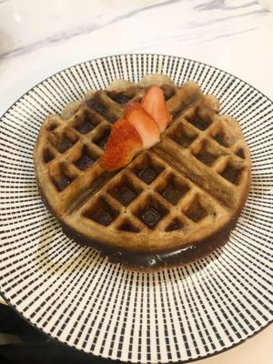 Plain waffle with maple syrup   at Oatberry Cafe - Scotts Square in Central Singapore