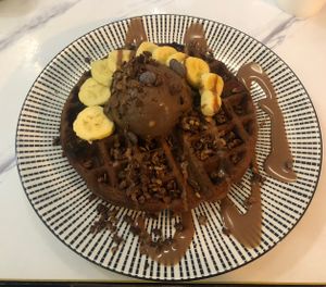 Notella waffle  at Oatberry Cafe - Scotts Square in Central Singapore