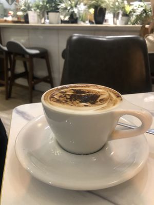 Oat milk cappuccino   at Oatberry Cafe - Scotts Square in Central Singapore
