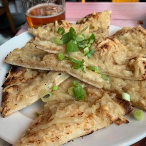 Garlic bread at Junk y Vegan in Helsinki