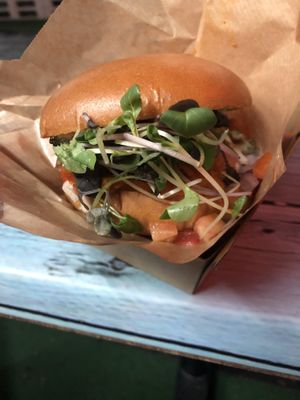 Junky burger  at Junk y Vegan in Helsinki