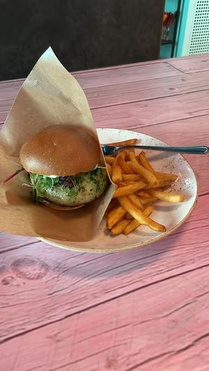 Delicious mushmagic burguer  at Junk y Vegan in Helsinki