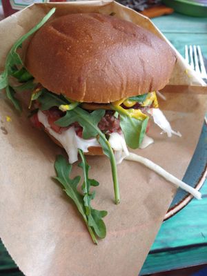 Vegan burger 💚 at Junk y Vegan in Helsinki