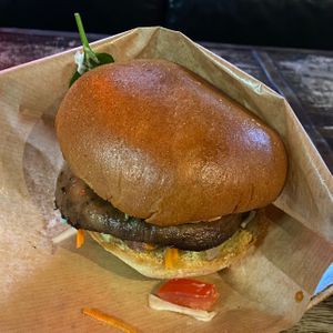 Portobello Burger at Junk y Vegan in Helsinki