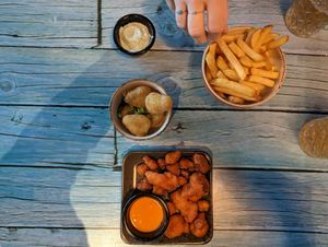 Hot fried vegan food! at Junk y Vegan in Helsinki