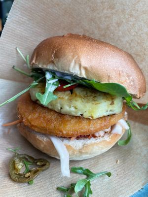 Spicy hamburger at Junk y Vegan in Helsinki