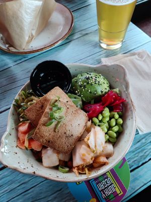 Tofu bowl at Junk y Vegan in Helsinki