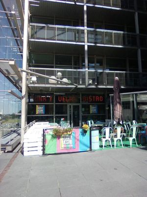 Outdoor area at Junk y Vegan in Helsinki