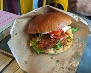 Asian kiss burger at Junk y Vegan in Helsinki