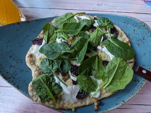 Walk the beets flatbread at Junk y Vegan in Helsinki