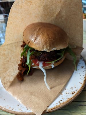 Seitan Burger at Junk y Vegan in Helsinki