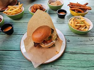 Junky burger at Junk y Vegan in Helsinki