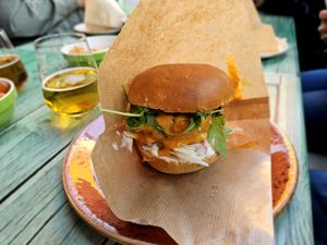 Smash the junk burger. at Junk y Vegan in Helsinki