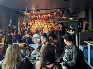 Live music. at Junk y Vegan in Helsinki