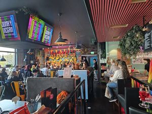 Great atmosphere. at Junk y Vegan in Helsinki